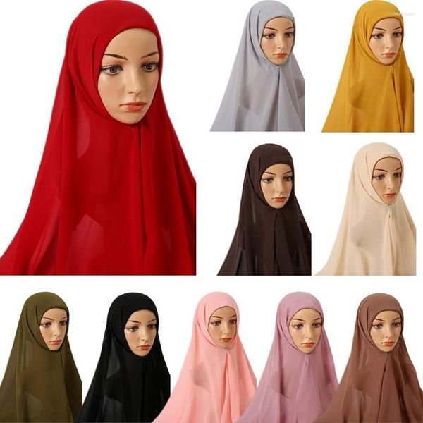 Vêtements ethniques One Piece Amira Instant Hijab Femmes Muslim Murffon Caparf Cap Turban Veil Headswear Bandage Islamic Bandage Bonnet Hijabs