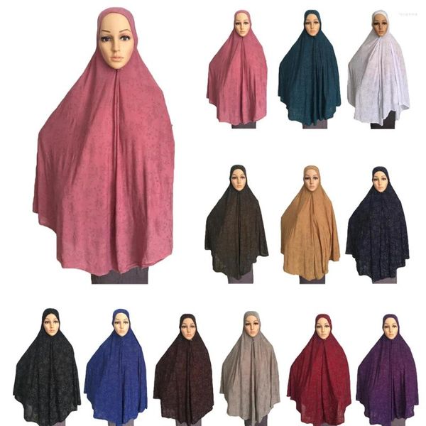 Vêtements ethniques One Piece Amira Large Overheand Hijab Khimar Tirez sur l'écharpe instantanée prête à l'emploi Couverture complète Femmes musulmanes Niqab Prière Burqa