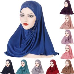 Vêtements ethniques One Piece Amira Femmes Musulmanes Instant Hijab Turban Pull Prêt Cap Islamique Couverture Complète Cou Prière Châles Ramadan Headwrap