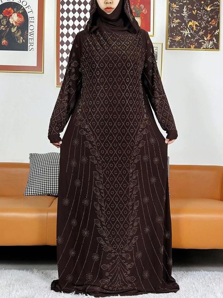 Vêtements ethniques One Piece Eid musulman long Long Khimar Prayer Garment Robe Femme Abaya Saudi Arabe Ramadan Jubha Maxi Robe Musulman Caftan