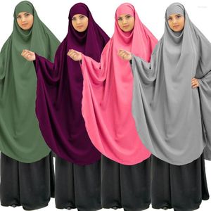 Vêtements ethniques One Piece Grand Khimar Prière Hijab Vêtement Overhead Niqab Femmes Musulmanes Robe Abaya Burqa Robe Kaftan Ramadan Culte