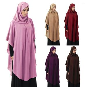 Vêtements ethniques One Piece Long Khimar Eid Hoooded Tops Femmes Muslim Prayer Garment Islamic Ramadan Dubaï Turquie Robe Abaya Robe Abayas