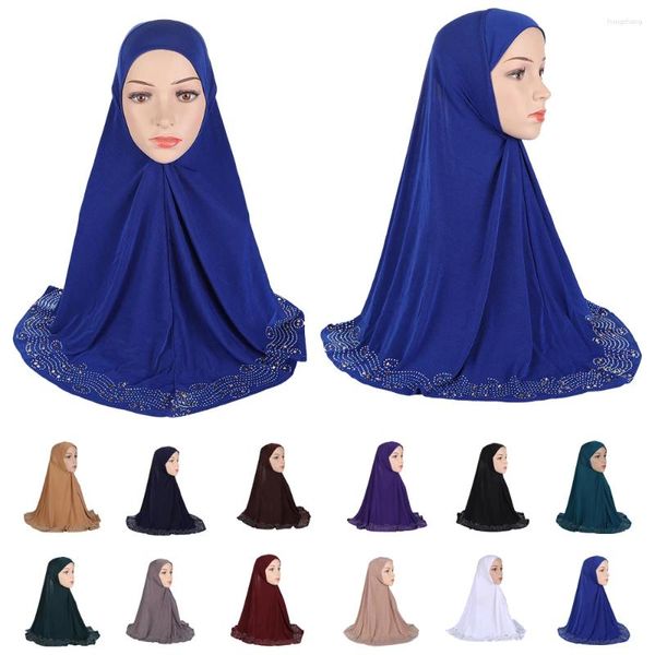 Vêtements ethniques One Piece Musulman Amira Hijab Écharpe Femmes Foulard Châle Wrap Islamique Turban Strass Couverture Complète Chapeau De Prière Arabe Doux