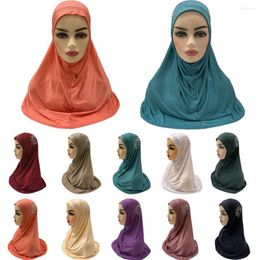 Ropa étnica One Piece Mujeres Musulmanes Gran Oración Hijab Bufanda Amira Amira Cover Full Cover Niqab Bone Bonnet Turban Gat.