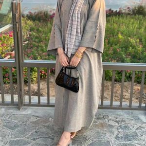 Vêtements ethniques Ouvert Abaya Robe Cardigan Musulman Arabie Abayas pour femmes Dubaï Turquie Kaftan Robe Kimono Femme Musulmane Ramadan Islamique