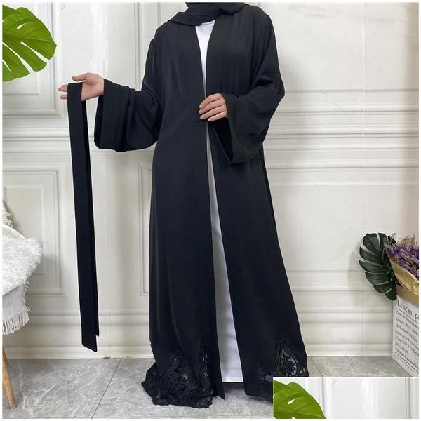 Ropa étnica abierta abaya mujer ropa diseño bordado de bordado