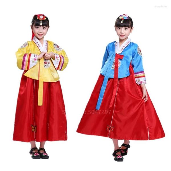 Vêtements ethniques Costume coréen oriental Enfants Princesse Cosplay Vintage Élégant Baby Girl Hanbok Robe Enfants Folk Stage Performance