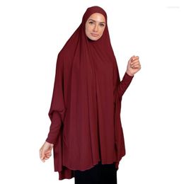 Vêtements ethniques Overhead Grand Khimar Femmes Musulman Prière Vêtement Grande Écharpe Niqab Hijab Islamique Jilbab Eid Ramadan Abaya Robe Burqa Robe