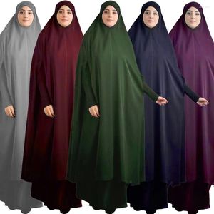 Vêtements ethniques Overhead Praye Vêtement Femmes Musulman Maxi Robe À Capuchon Abaya 2024 Eid Ramadan Islamique Jilbab Couverture Complète Kaftan Robe Robe