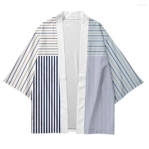 Vêtements ethniques surdimensionnés femmes hommes chemise mode vêtements imprimés japon Yukata Kimono haut décontracté manches courtes Haori Cardigan samouraï asiatique