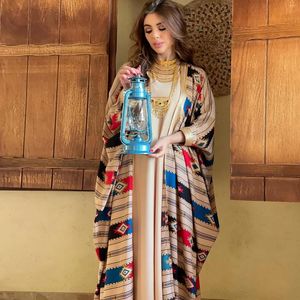 Vêtements ethniques Robes de fête pour femmes Set Abaya Caftan à deux pièces à manches de chauve-souris