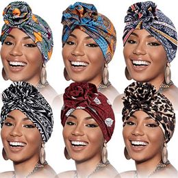 Vêtements Ethniques Pastorale Imprimé Floral Turban Femmes Vent National Musulman Chapeau Bandana Chimiothérapie Sommeil Caps Bonnets Headwrap Fashi2972