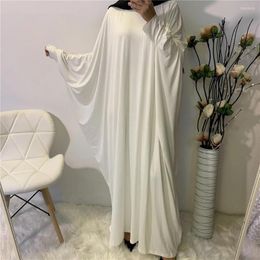 Etnische kleding gewoon Abaya mulsim ramadan gebed lange jurk vrouwen nida batwing mouw hijab jilbab Afrikaanse jurken islam dubai modest