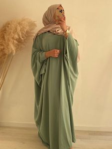 Vêtements Ethniques Plaine Abaya Mulsim Ramadan Prière Robe Longue Femmes Nida Manches Chauve-Souris Hijab Jilbab Robes Africaines Islam Dubaï Modest Abayas 230412