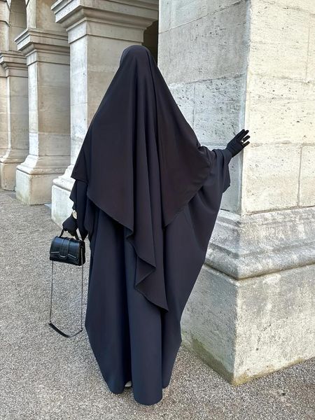 Ropa étnica llanura larga khimar velo musulmán para ponerse hijab abaya oración jilbab ramadan eid hijabs para mujer párroco islámico niqab burqa