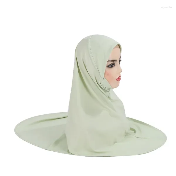 Vêtements ethniques plaine prier coton hijab musulman écharpe instantanée foulard islamique chapeau armia tirer sur bandeau solide bandeau turbans