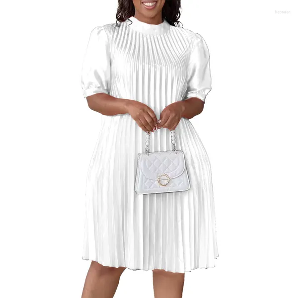 Vêtements ethniques plissés robes africaines pour femmes 2023 à lacets tenue décontractée Sexy rouge blanc bleu soirée ample Robe Femme vêtements