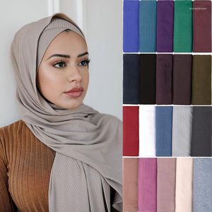 Vêtements ethniques Plissé Musulman Hijab Écharpe Crinkle Tête Plaine Turban Islamique Arabe Foulard Foulard Pour Femmes Voilées Longues Foulards Dames