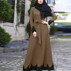 Etnische kleding Plus Size Abaya Kant Moslim Vrouwen Maxi Jurk Dubai Turkije Kaftan Islamitische Eid Ramadan Bescheiden Abaya Marokko Caftan Gewaad