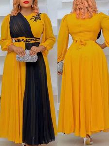 Vêtements ethniques Plus Taille Robes de soirée africaines pour femmes Été Mousseline de soie Longue Maxi Robe Élégante Kaftan Robe musulmane Dames 230331