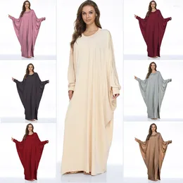 Etnische kleding Plus Size Moslimjurk met vleermuismouwen voor vrouwen Casual losse Arabische Dubai Abaya Elegante avondfeestjurken Turkije Islamitisch