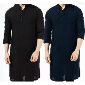 Vêtements ethniques plus taille Mode musulmane chemise arabe chemises longues robe dinde dubai hommes islamic homme abaya homme 4xl 5xl