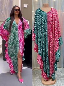 Vêtements ethniques Plus Taille Imprimé Femmes africaines Robe longue Dashiki Kaftan Robe Élégante Robe de soirée de mariage Vêtements nigérians 231214