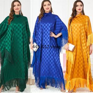 Etnische Kleding Plus Size Kwastje Jurken Voor Vrouwen Afrikaanse Kalkoen Boubou Africain Femme Moslim Mode Abaya Dubai Dashiki Print Maxi Gewaad
