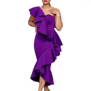 Vêtements ethniques Robes de soirée Polyester African Party pour femmes Été élégant 2024 Couches courtes longues robes de robe maxi africain