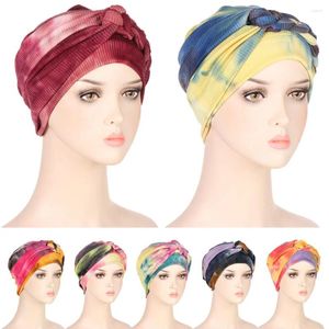Vêtements ethniques Imprimé turban femmes musulmanes hijab chimio capuche tresse chapeau Headscarf Boneie Canner Islamic Headwear Wrap Hair Perte