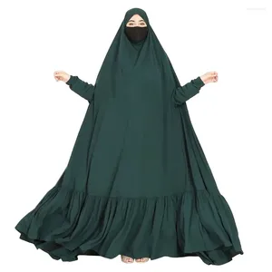 Vêtements ethniques Ramadan Abaya Moyen-Orient Musulman Couleur solide Long Robe Kaftan Chador Robe Islam Kebaya pour femmes Dubaï Khimar