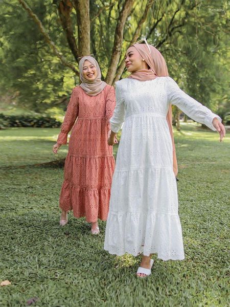 Vêtements ethniques Ramadan Abayas pour femmes dentelle robes africaines islamique Abaya Turquie arabe robe musulmane Robe Musulmane Femme Vestidos