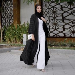 Ethnische Kleidung Ramadan Kleidung Vintage Strickjacke Top Lange muslimische Frau Tunika Mantel Mode gestrickt Saudi Marokkanischer Kaftan Luxus 2024 Jilbaab