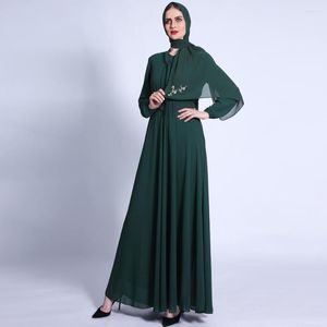 Vêtements ethniques Ramadan robe en mousseline de soie arabe mode femmes musulmanes longue marocaine Abaya Style islamique fête décontracté