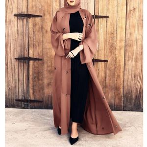 Vêtements ethniques Ramadan Dubai Abayas pour femmes Habillement maxi musulmane Kaftan Eid Djellaba Islamic Jalabiya Saudi Arabe Robe Open Abaya