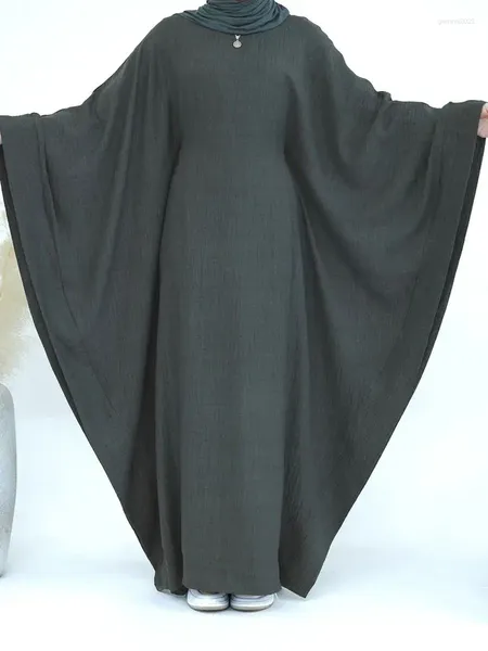 Vêtements ethniques Ramadan Dubaï femmes coton lin khimar abaya arabie saoudienne dinde islam musulman maxi modeste robe kebaya robe femme musulmane