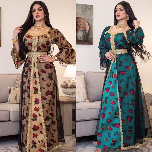 Vêtements ethniques Ramadan Eid arabe dubaï islamique musulman robe de mariée mode femmes Patchwork broderie turquie caftan Maxi