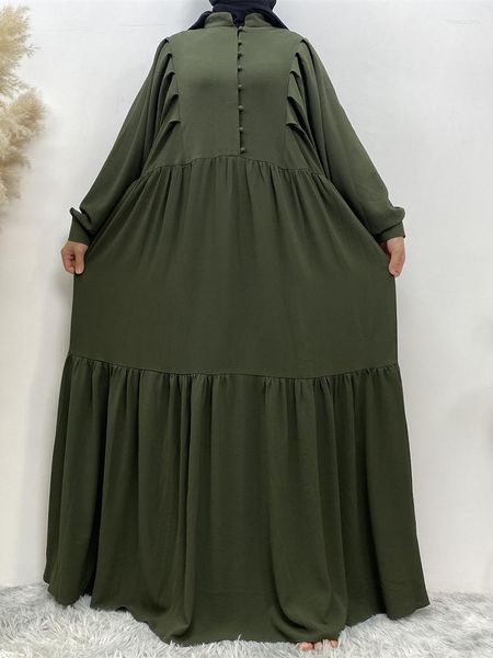 Ropa étnica Ramadán Eid Moda Mujeres musulmanas Túnica de gasa Islámica Dubai Turquía Vestidos de Oriente Medio para Abaya Largo marroquí Vintage