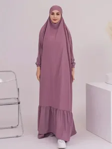 Vêtements ethniques Ramadan Eid Capuchon Abaya Dubaï Turquie Musulman One Piece Prière Hijab Robe Longue Khimar Abayas Pour Femmes Islamique Niqab