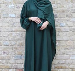 Ropa étnica Ramadán Eid Hoody Abaya Mujeres Turco Dubai Caftan Azul Generoso Kimono Femme Musulmán Oración Ropa Manga larga Elegante