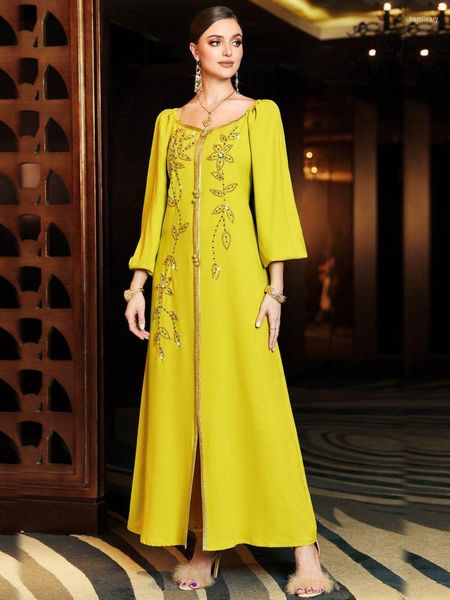 Vêtements ethniques Ramadan Eid Mubarak Abaya Dubaï Malaisie Turquie Islam Musulman Modeste Robe Jalabiya Kaftans Pour Femmes Robe Femme Musulmane