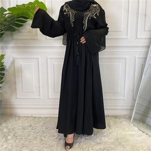 Ropa étnica Ramadán Eid Mubarak Kaftan Abaya Dubai Paquistaní Turquía Islam Árabe Musulmán Vestido largo para mujeres Robe Longue Femme Musulmane