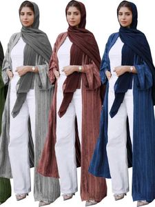 Ropa étnica Ramadán Eid Mubarak Kaftan Robe Kimono Femme Musulmane Abra Abaya Dubai Turquía Islam Muslim Vestido largo para mujeres Pakistán Caftan T240510