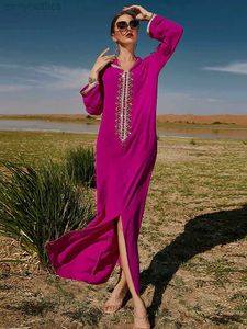Ropa étnica Ramadan Eid Mubarak Kaftan Dubai Abaya Turquía Islam musulmán árabe Vestido largo Abayas para mujeres Caftan Robe Musulmane Longue Femme