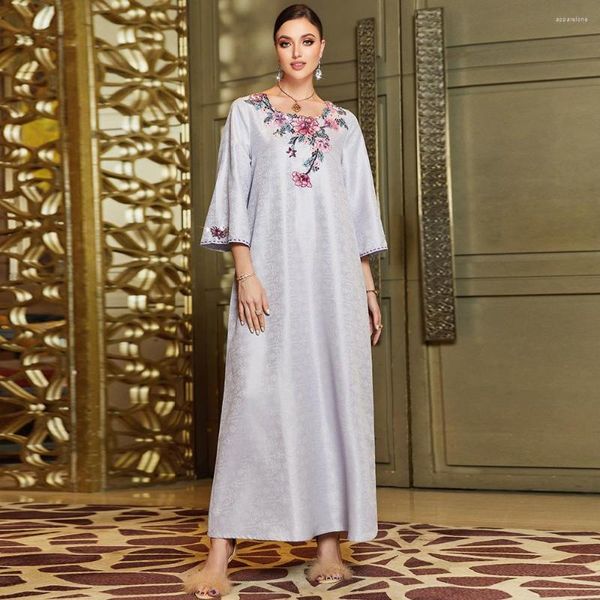 Ropa étnica Ramadán Eid Mubarak Kaftan Abaya Dubai Pakistán Turquía Islam Musulmán Vestido modesto para mujeres Robe Djellaba Femme Musulman