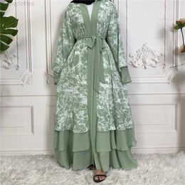 Ethnische kleding Ramadan Eid Mubarak Robe Longue Kimono Femme Musulmane Dubai Abaya voor vrouwen Kaftan Pakistan Turkije Islam Arabische moslimjurk