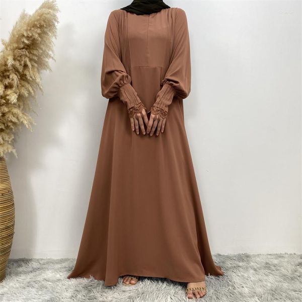 Vêtements ethniques Ramadan Eid Robe musulmane pour femmes Turquie Robes de fête Dubaï Front Zipper Abaya Islamique Arabe Modeste Caftan Femme Jilbab