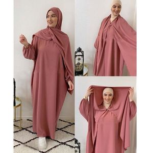 Ropa étnica Ramadán Eid Musulmán Hijab Vestido Batas Musulmane Abaya Elegante Islam suave Kaftans Abayas para mujeres Servicio de adoración árabe Ropa 230529