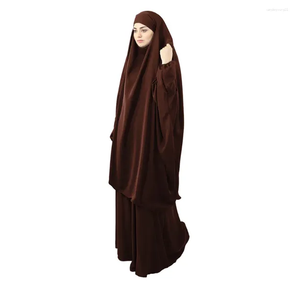 Ropa étnica Ramadán Eid Musulmán Oración Vestido Vestido Mujeres Abaya Robe Hijab Largo Khimar Abayas Islam Niqab Djellaba Burka