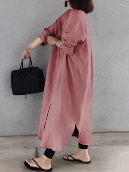 Vêtements ethniques Ramadan Eid Musulman Femmes Robe Split Long Tops Mubarak Abaya Dubaï Turquie Arabe Jalabiya Prière Hijab Robe Kaftan Islam